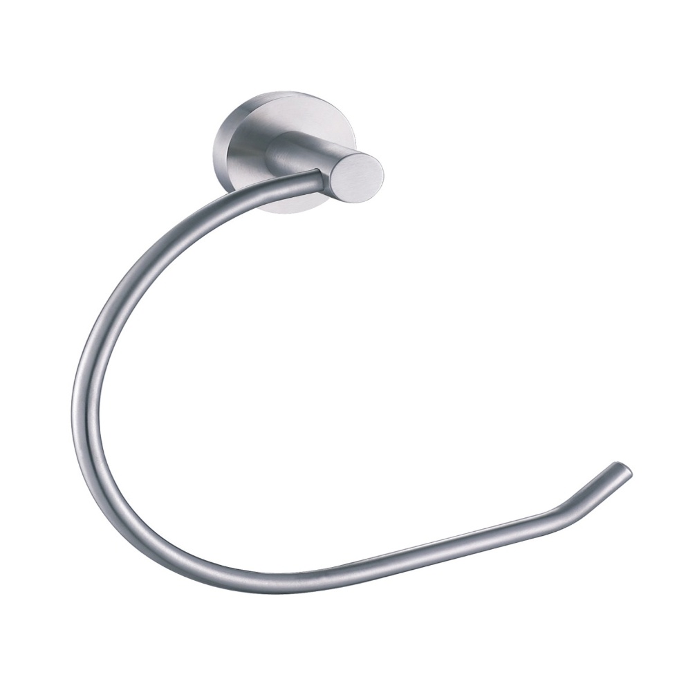 Product Cut out image of the JTP Inox Brushed Stainless Steel Towel Ring